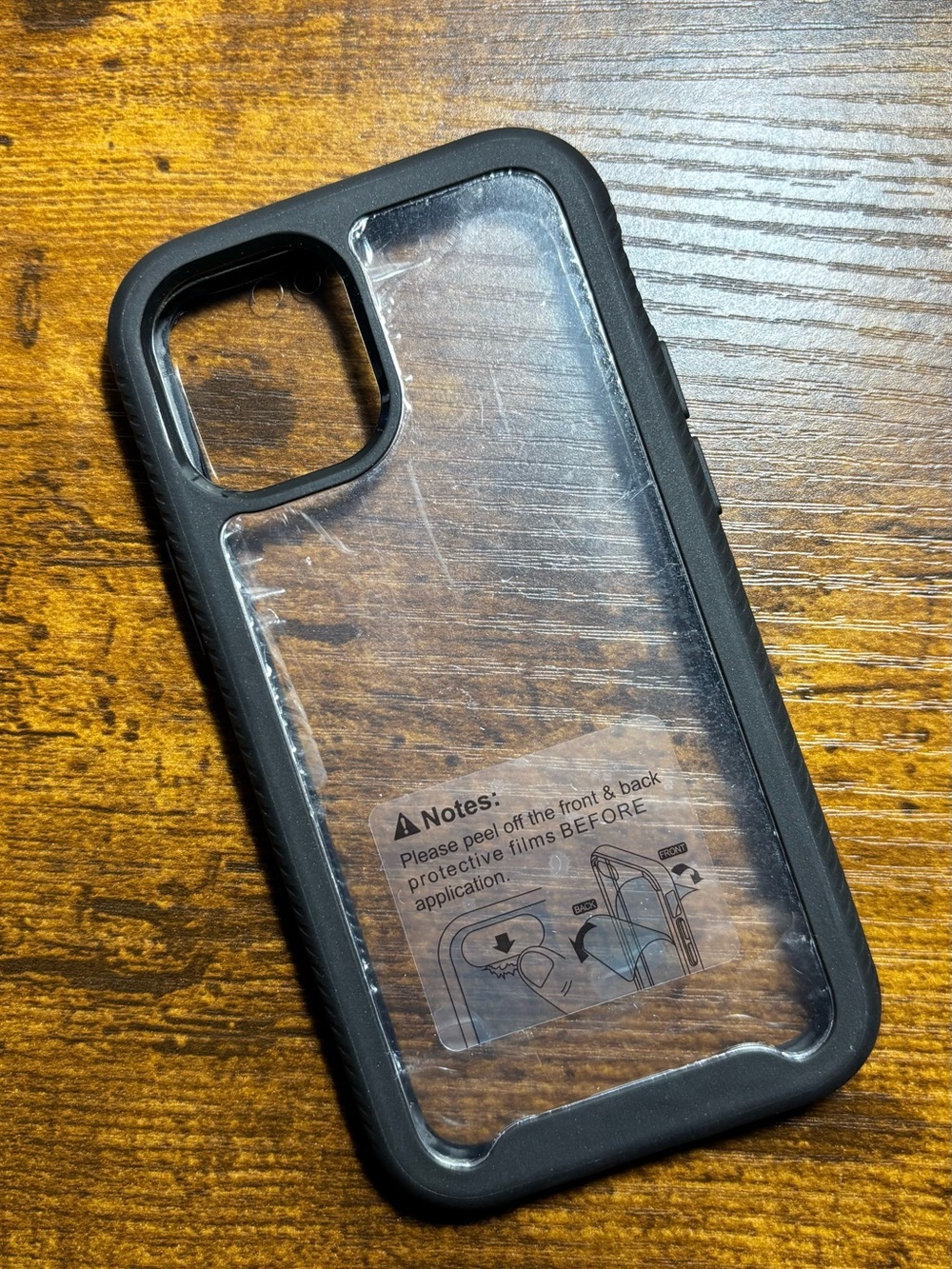 12 Mini Black Clear Back Protective Phone Case - Full Body Protective Case ✅✅✅🔥🔥